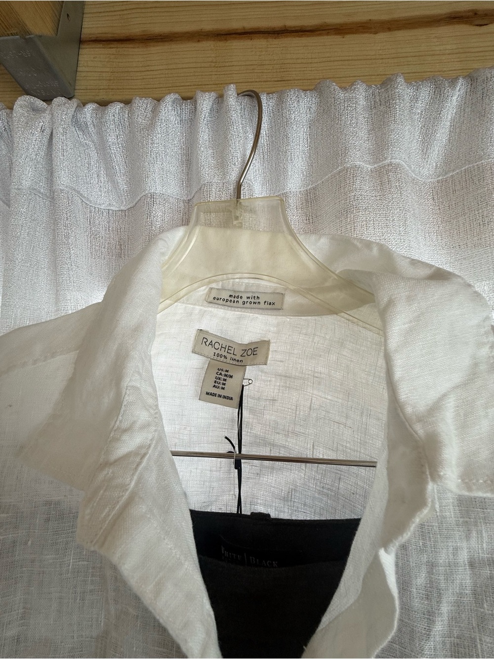 Rachel Zoe Sheer White Button-Down Shirt - Picture 7 of 7